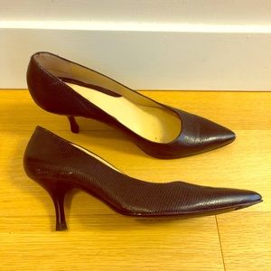 SOLD Cole Haan Snakeskin Kitten Heels